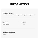 GENUINE POP MART WHY SO SERIOUS Series - Magnetic Sealing Clip Storage Box Set Mystery Blind Box