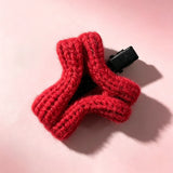 Crochet Red Hair Clip Sweet Angry Cherry
