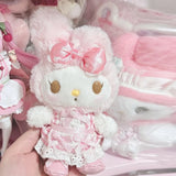 My Melody Maid Pink Lace Skirt Stuffed Plush Keychain My Sweet Piano