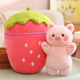 Bunny Taiyaki Plush Toys Cute Strawberry Pig Rabbits - LoveJojo