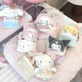 Sanrio Good Night Sleep Plush Keychain Masyumaro My Melody Piano Kawaii Bag Charm
