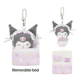 Sanrio Good Night Sleep Plush Keychain Masyumaro My Melody Piano Kawaii Bag Charm