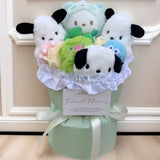 Sanrio Cinnamoroll Pochacco Kuromi Pompompurin Plush Flower Bouquet
