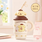 Sanrio Kawaii PomPomPurin 316 Stainless Steel Cup With Lid & Straw - 500ml