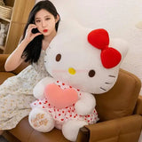 Sanrio Hello Kitty Plush Pink Heart Red Polka Dot Dress