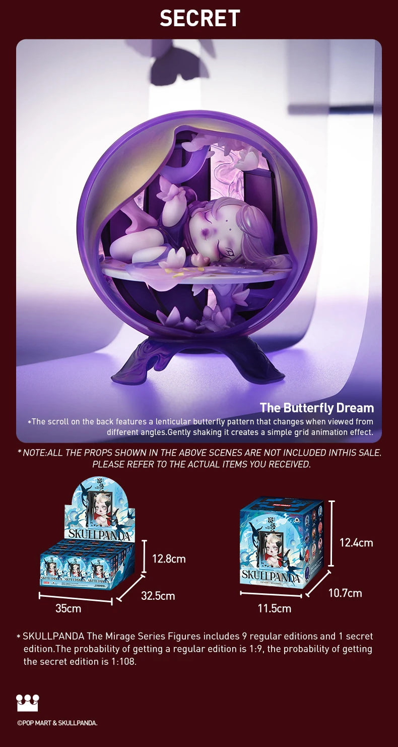 Genuine Pop Mart Skullpanda The Mirage Series Figures Blind Box