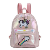 Holographic Backpack Unicorn Patches Rainbow Cloud Star - LoveJojo