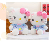 Sanrio Hello Kitty Big Pink Bow Blue Lace Dress Plushie