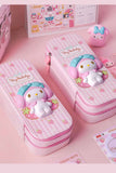 Sanrio Zipped Pencil Case Kawaii Hello Kitty Cinnamoroll My Melody - LoveJojo