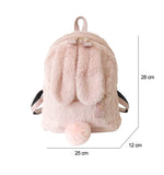 Faux Fur Mini Rabbit Ear Backpack - LoveJojo