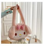 Sanrio Plush Cinnamoroll My Melody Kuromi Tote Shoulder Bag - LoveJojo