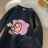 Kirby Super Star Pure Cotton Sweater Plush Thickened Oversize Loose Round Neck - LoveJojo