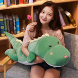 Kawaii Dinosaur Plush Cushion Big Green, Blue, Pink (80cm) Alligator Crocodile