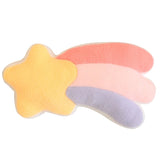 Pastel Rainbow Cloud Plush Moon Multicoloured Stripey Candy Star Moon Plush