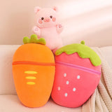 Bunny Taiyaki Plush Toys Cute Strawberry Pig Rabbits Stuffed Animal Kawaii Bunny