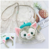 Disney StellaLou ShellieMay Duffy Bear Crossbody Bag Cute Ballet Rabbit Plu Crossbody Bag Soft Girl JK Sle Lolita Slant Bag Daphne Bear irley Mei Star ba Bag