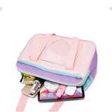 Heart PU Leather Laptop Bag Pastel Handbag Top Handle Japanese Style School Bag