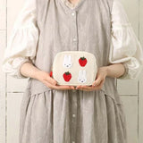 Miffy Strawberry Series Embroidered Makeup Storage Case