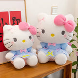 Sanrio Hello Kitty Big Pink Bow Blue Lace Dress Plushie
