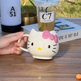 Hello Kitty Water Cup Cute Mug Heat-Resistant Ceramic Cup Juice Water Coffee Mug Kitchen Drinkware