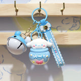 Sanrio Kuromi My Melody Cinnamoroll PomPomPurin Keychain Bag Pendant With Bell & Wrist Strap