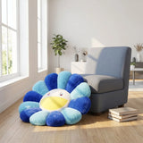 Japan Sunflower Face Plush Seat Cushion Rainbow Flower