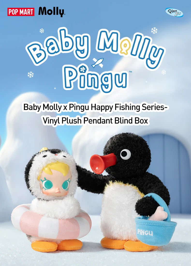 Baby Molly × Pingu Happy Fishing Series POP MART Baby Molly × Pingu Happy Fishing Series-Vinyl Plush