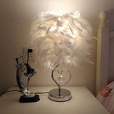 Feather Lamp Nightlight Night Room Light Bedroom Bedside