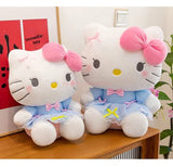 Sanrio Hello Kitty Big Pink Bow Blue Lace Dress Plushie