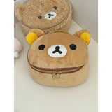 San-X Rilakkuma Bear Plush Zipped Makeup Case