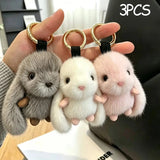 Soft Plush Fur Rabbit Keychain