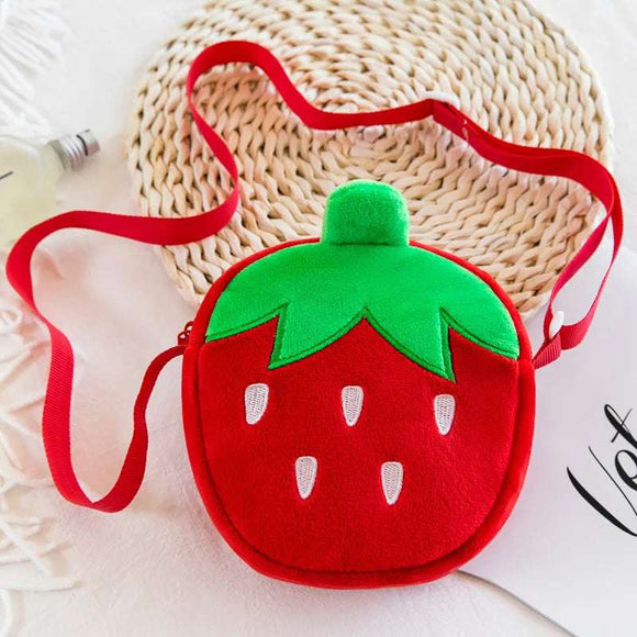 Red Strawberry Crossbody Bag Gold Chain