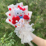 Sanrio Kawaii Hello Kitty Kuromi Hangyodon Handmade Plush Bouquet