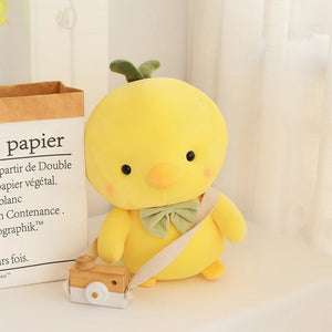 Yellow Chick Chicken Plush Green Bowtie