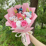 Sanrio Hello Kitty Kuromi Cinnamoroll My Melody Plush Bouquet
