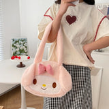 Sanrio Plush Cinnamoroll My Melody Kuromi Tote Shoulder Bag