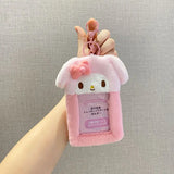 Sanrio Hello Kitty Plush Card Case Holder Keychain Kuromi My Melody Hangyudon Pochacco Cinnamoroll