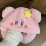 Kirby Kawaii Pink Hooded Travel Pillow