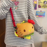 Kawaii Sanrio Hello Kitty Shoulder Burger Crossbody Bag