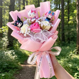 Sanrio Hello Kitty Kuromi Cinnamoroll My Melody Artificial Plush Flower Bouquet
