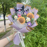 Sanrio Hello Kitty Kuromi Cinnamoroll My Melody Artificial Plush Flower Bouquet