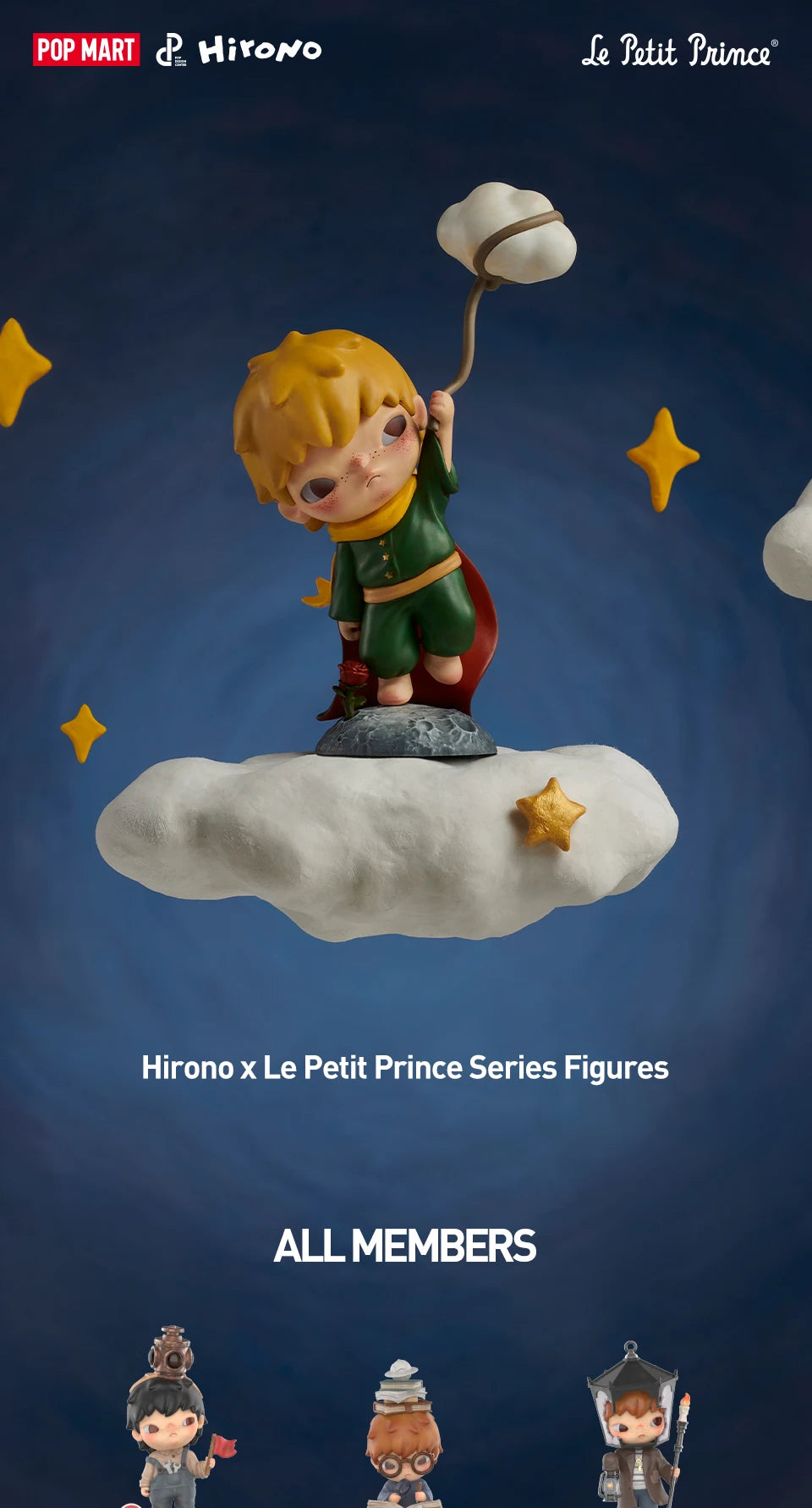 Genuine Pop Mart Hirono × Le Petit Prince Series Figures Blind Box