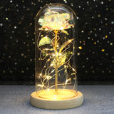 Beauty & The Beast Eternal Red Rose In Glass Dome with LED Lights