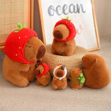 Kawaii Snack Attack: Hamburger Capybara Dog Pig Capibaras Pizza Bubble Tea Cushion Plush