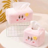Star Kirby Plush Tissue Box Storage Pink Holder Case Home Decoration