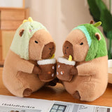Kawaii Snack Attack: Hamburger Capybara Dog Pig Capibaras Pizza Bubble Tea Cushion Plush