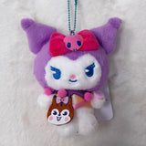 Sanrio Ramune Series Plush Keychain Pompompurin My Melody Kawaii Hello Kitty Kuromi Pendant (10cm)