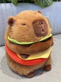 Kawaii Snack Attack: Hamburger Capybara Dog Pig Capibaras Pizza Bubble Tea Cushion Plush - LoveJojo