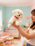 Teddy Dog Bichon Frise Puppy Plush White Stuffed Soft Animal Toy