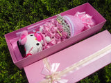 Sanrio Hello Kitty Plush Stuffed Bouquet With Graduation Hats Handmade  Doll Cute Soap Flower Rose Flower Bouquet Birthday